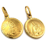 Złota przywieszka z medalionem