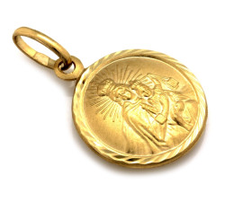 Złota przywieszka z medalionem
