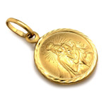 Złota przywieszka z medalionem