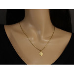 Złota przywieszka z medalionem - elegancka 14k