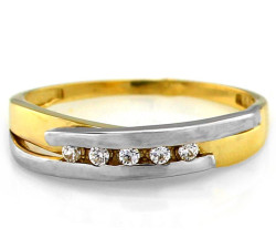 Pierścionek Eternity z cyrkoniami 4.6mm