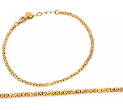 Złota bransoletka z kuleczkami na prezent dla kobiety