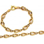 Złota bransoletka 585, wzór elementowy, szerokość 8.8mm