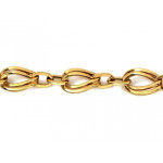 Złota bransoletka 585, wzór elementowy, szerokość 8.8mm