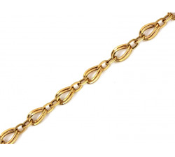 Złota bransoletka 585, wzór elementowy, szerokość 8.8mm