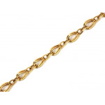 Złota bransoletka 585, wzór elementowy, szerokość 8.8mm