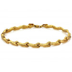 Złoty komplet biżuterii, naszyjnik i bransoletka, na prezent