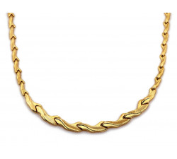 Złoty komplet biżuterii, naszyjnik i bransoletka, na prezent