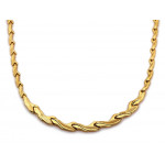 Złoty komplet biżuterii, naszyjnik i bransoletka, na prezent