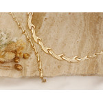 Złoty komplet biżuterii, naszyjnik i bransoletka, na prezent