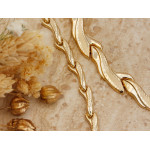 Złoty komplet biżuterii, naszyjnik i bransoletka, na prezent