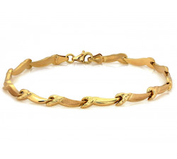 Złoty komplet naszyjnik i bransoletka, prezent do ślubu