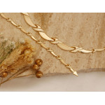 Złoty komplet naszyjnik i bransoletka, prezent do ślubu