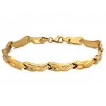 Złoty komplet naszyjnik + bransoletka, 585/14k