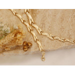 Złoty komplet naszyjnik + bransoletka, 585/14k