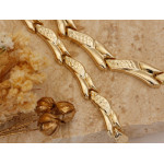 Złoty komplet naszyjnik + bransoletka, 585/14k