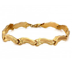 Komplet złoty naszyjnik i bransoletka diamentowane satynowane