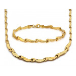 Złoty komplet naszyjnik i bransoletka 585