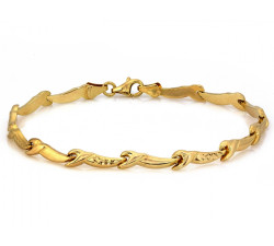 Złoty komplet naszyjnik i bransoletka 585