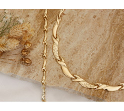 Złoty komplet naszyjnik i bransoletka 585