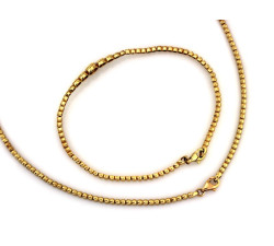 Złoty komplet z naszyjnikiem i bransoletką