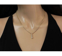 Złoty komplet z naszyjnikiem i bransoletką