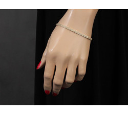 Złoty komplet biżuterii z cyrkoniami - Naszyjnik i Bransoletka