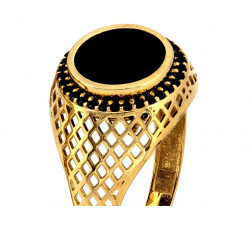 Złoty pierścionek 585 - klasyczny design 14k