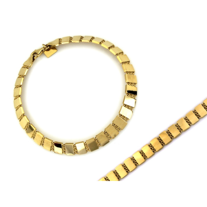 Złota bransoletka 585, 6.8mm szerokości
