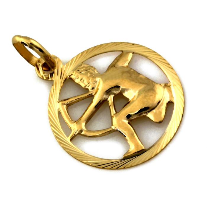 Złoty zodiak Strzelec zawieszka