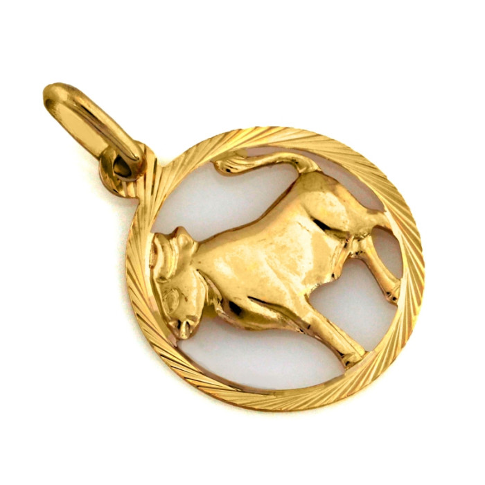 Złota zawieszka zodiak Byk