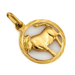 Złota zawieszka zodiak Byk
