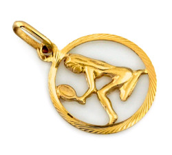 Złota zawieszka zodiak Panna 375