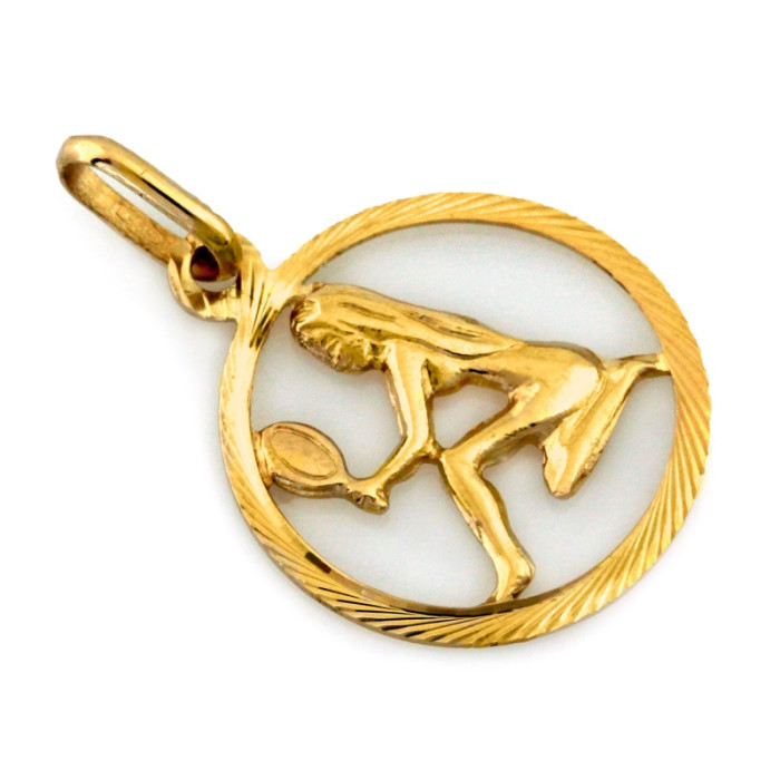 Złota zawieszka zodiak Panna 375