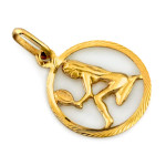 Złota zawieszka zodiak Panna 375