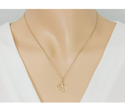 Złota zawieszka zodiak Panna 375