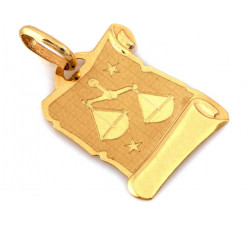 Złota przywieszka z symbolem znaku zodiaku