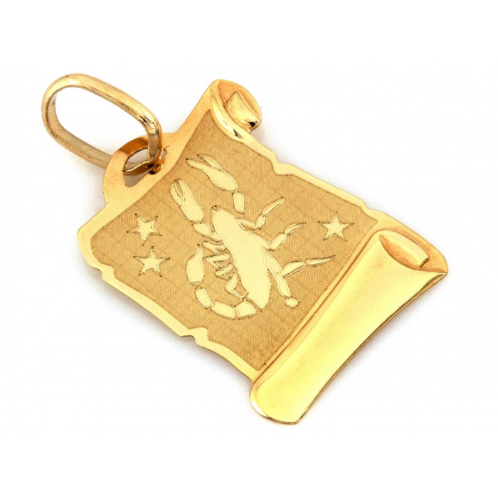 Złota przywieszka z motywem zodiaku dla każdego