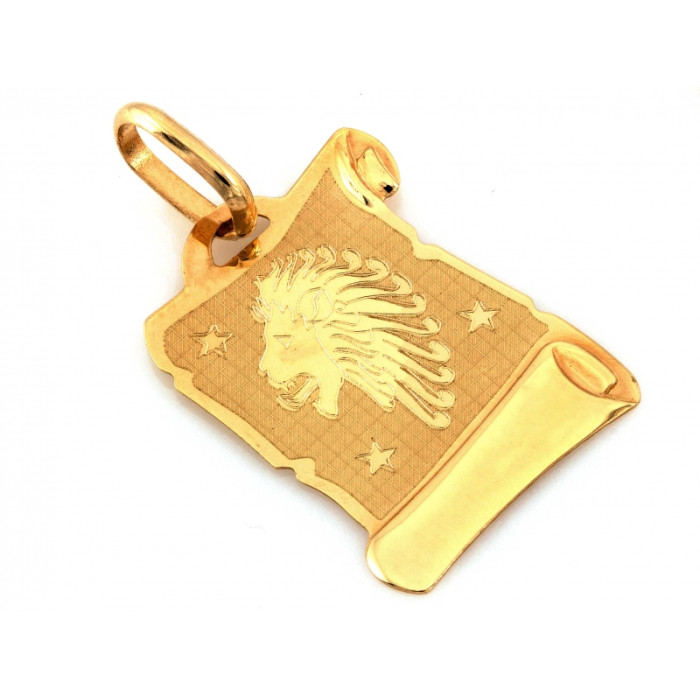 Złota przywieszka z motywem zodiaku