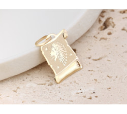 Złota przywieszka z motywem zodiaku