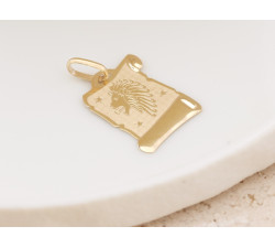 Złota przywieszka z motywem zodiaku