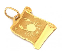 Złota przywieszka ze znakiem zodiaku