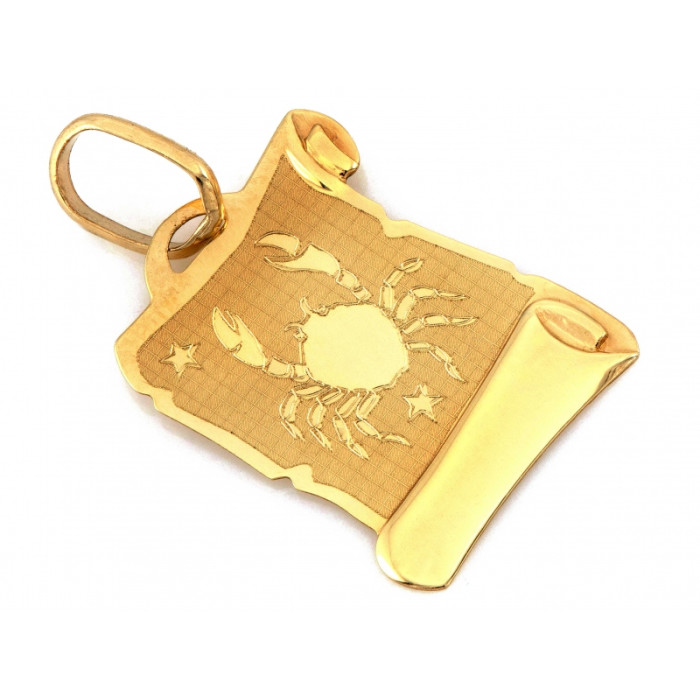 Złota przywieszka ze znakiem zodiaku