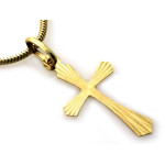 Złota przywieszka krzyżyk, dla dziecka