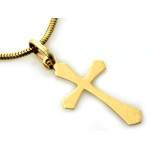 Złota przywieszka krzyżyk, dla dziecka