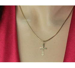 Złota przywieszka krzyżyk, dla dziecka