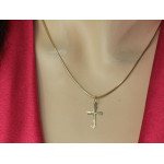 Złota przywieszka krzyżyk, dla dziecka