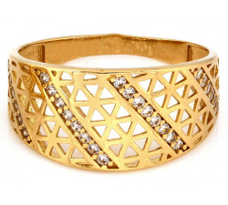 Złoty pierścionek klasyczny z próby 585