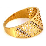 Złoty pierścionek klasyczny z próby 585