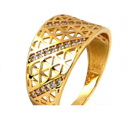 Złoty pierścionek klasyczny z próby 585